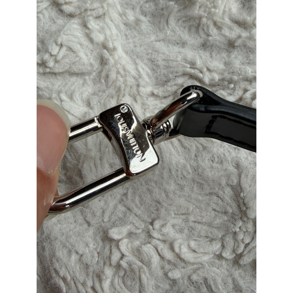 Louis Vuitton Black Epi Leather Adjustable Shoulder Strap 16mm Silver Crossbody - Picture 10 of 14
